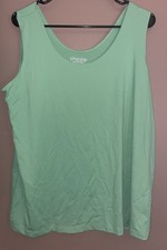 Chico’s Women’s Simple Mint Green Tank Top Undershirt Sz XXL Stretchy Dameshemdjes price