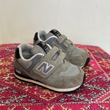 F32 New Balance 574 Gray Leather Slip On Baby Atheltic Toddler Walking Shoes Unisex kinderschoenen voor eerste stapjes en lopen price