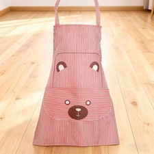 Cute Cartoon Bear Striped Kitchen Apron With Pockets For Cooking Trending Keukenschort price