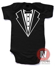 Naughtees Clothing Babygrow Tuxedo Black Wedding Tux Babysuit Baby Grow babyvest Babyvest price