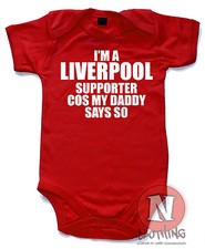 I'm a Liverpool supporter Cute Babygrow Baby Suit Great Gift vest Babyvest price