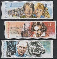 Belgie postfris 1990 MNH 2439-2441 - Jeugd en muziek Muziek price