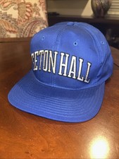Seton Hall Pirates Vintage 90s Blue Snapback NWOT Arch Block Letters Blue NCAA Herenhoeden price