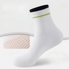 Gray Blue Stripe Men's Cotton Socks Mid-Calf Breathable Mesh for Activity Herensokken price