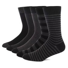 Men Cotton Striped Socks Large Size 75% Cotton Mid Calf Office Comfort Herensokken price