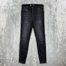 Kut from the Kloth Skinny Jeans Women's Size 2 Black Button Fly Denim Pants Bayan Jeans / Kot Pantolon price