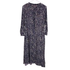 Uniqlo Green Paisley Maxi Dress Womens Medium Long Sheer Modest Tunic Boho Modest tuniek price