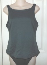 Lands' End Womens 1 pc Modest  Tunic Swimsuit Dark Green Nylon & Spandex sz 14 Modest tuniek price