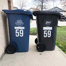 Wheelie Bin Number Decals for Trash Bins Garbage Can Number Stickers Trash Bins price