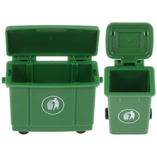 2 Pcs Dollhouse Garbage Bin Mini Rubbish Trash Can Miniature Bins Trash Bins price