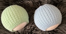 Hand knitted lightweight baby beanie hat sizes 0-3 & 3-6 Months Baby Beresi price