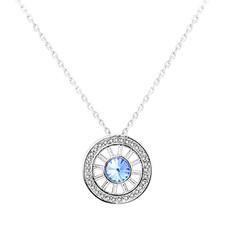 GEPARDINI Lebensrad Halskette mit Kristallen von Swarovski - Blau Swarovski ketting price