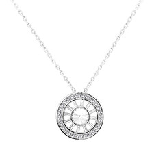 GEPARDINI Lebensrad Halskette mit Kristallen von Swarovski - Weiß Swarovski ketting price