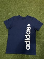 Adidas Shirt Boys Large 14/16 Blue 100% Cotton Lightweight Athletic Kids Youth Jongensoverhemd price