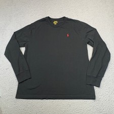 Polo Ralph Lauren Shirt Boys XL Black Red Pony Logo Cotton Tee Long Sleeve Jongensoverhemd price