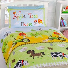 Apple Tree Farm Junior Cot Bed Duvet Cover Set Babybettwäsche Neu Baby dekbedovertrekset price
