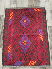 Traditional Red Handmade Afghan/Turkish Kilim Rug, Wool Area Rug, Size 83x69 CM Kilim price