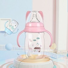 220ml Baby Bottle Baby Nursing Care Nipple Bottle With Handle Feeding Supplies Flessenspeen price