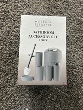 Modern Elegance Bathroom Accessory Set ~ 6 Piece Bath Countertop Decor ~NIB Banyo Aksesuar Seti price