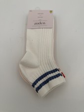 auden Ankle Socks 3 Pairs Size 4-10 Multi Color Cotton Blend Enkelsokken price
