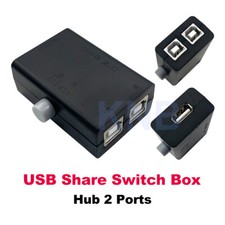 New USB Sharing Share Switch Box Hub 2 Ports PC Computer Scanner Printer Manual Hub & Switch price