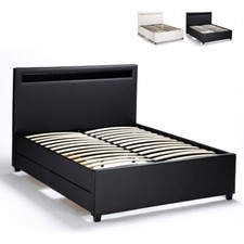 Twijfelaar Bed met Led-Hoofdbord en Lades 120x190 Geneva Hoofdbord price