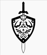 Decal Vinyl Truck Car Sticker - Video Games Legend Of Zelda Sword & Shield Dijital Oyunlar price