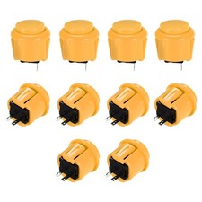 23mm Momentary Game Push Button Switch for Arcade Video Games Yellow 10 pcs Dijital Oyunlar price