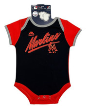 Majestic Miami Marlins Baby Bodysuit Set 2 Piece Infant 6-9 Months MLB Kids NEW Baby romperset price