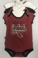 Arizona Cardinals Baby Bodysuit Set of 3 Creeper Infant 9-12 12-18 mo NEW Baby romperset price