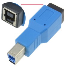 USB 3.0 SUPERSPEED TYPE B MALE PLUG TO FEMALE PC CABLE ADAPTER, CONVERTER Computerconverters en adapters price