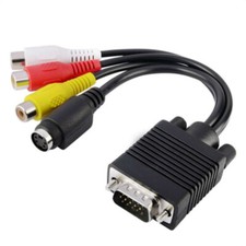 VGA SVGA to S-Video 3 RCA AV Video TV Out Adapter Converter PC Computer Laptop Computerconverters en adapters price
