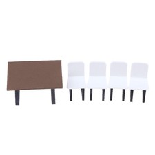 Miniature Dining Table And Chair Set 1/12 Dollhouse Mini Furniture Model Decor Tafel- en stoelset price
