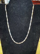 18 inch Sterling Silver Braided Necklace 5.74 Grams Diamanten ketting price