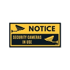 Notice - Security Cameras In Use Notice Self Adhesive Sticker - CCTV - SG156 Beveiligingscamera's price