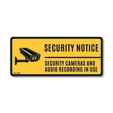 Security Notice Cameras And Audio Recording In Use Self Adhesive Sticker - SG188 Beveiligingscamera's price