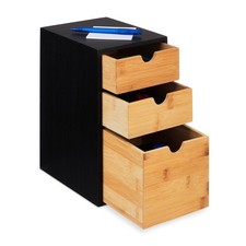 Ladeblok bureau-organizer Mini ladekast 3 lades bamboe Desk organizer Ladekast price