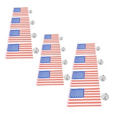 12 Set American Flag Desk Decor - Miniature USA Table Flag with Base Stand - Bureau price