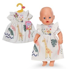 BABY born jurk met ruches en jungle & giraffenprint - Hoogwaardige poppenaccesso Baby jurk price