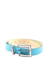 Riem van imitatieleder Dames Riem Maat EU 70 blauw-room casual uitstraling Dames Riem price