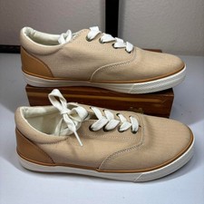 The Childrens Place Tan Canvas Lace Up Low Top Sneakers Kids Size 4 Unisex Shoes Unisex kinderschoenen casual price