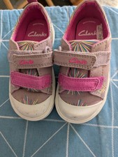 Childrens Clarks City Bright Pattern Detailed Light Weight Canvas Shoes Unisex kinderschoenen casual price