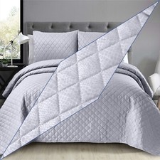 Luxury Embossed Quilted Bedspread 3pcs Comforter Double King Bedding Linen All Bedspread price