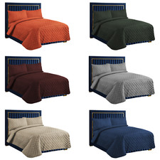 Luxury 3PC Quilted Bedspread Throw Comforter Set Double King Super King Bed Size Bedspread price