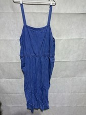 Old Navy Womens Wide Leg Blue Jean Denim Sleeveless Jumpsuit Size XXL Pockets Dames jumpsuits en tuinbroeken price