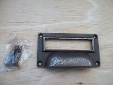 CAST IRON DRAWER CUPBOARD FILING CABINET CARD FRAME HOLDER DOOR CUP PULL HANDLE Filing Kast price