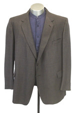 vintage 80s mens brown blazer jacket sport suit coat wool blend two button 50 L Heren pak price
