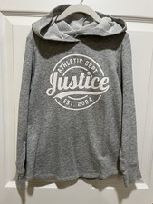 Justice, Girls Sweatshirt, Hooded, Gray, Size 8 Meisjes sweatshirt price