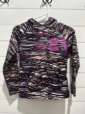 Girls UNDER ARMOUR  Purple Black Size Youth Medium Sweatshirt Hoodie Meisjes sweatshirt price