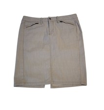 Limited Edition Gap Jeans Denim Skirt Gray Knee Length Back Slit Pencil Sz 27/4 Jeans / Denim Skirt price